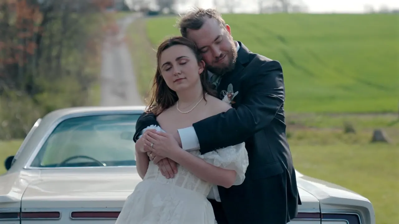 Still from the Morgan + Thomas wedding film