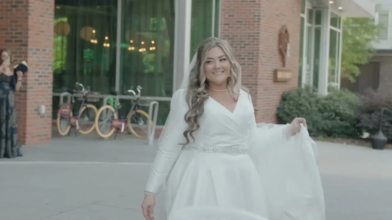 Still from the Natasha + Jeffrey wedding film